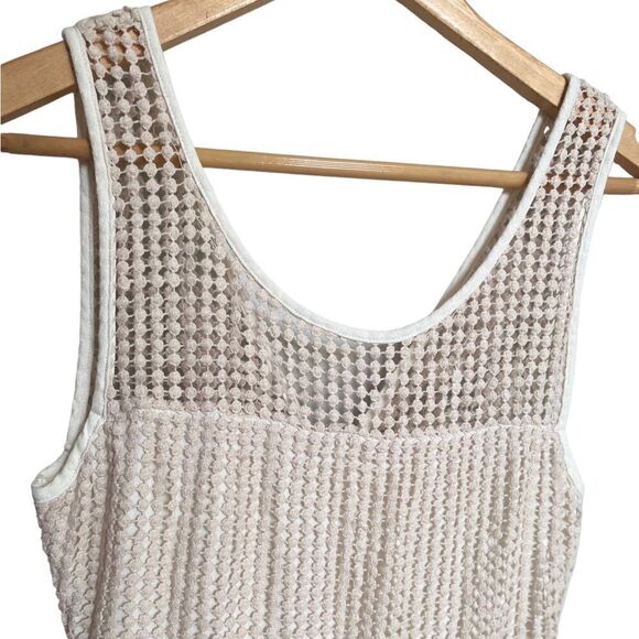 Ella Moss Crochet Fit Flare BoHo Summer Dress Cream Size XS - Picture 8 of 8